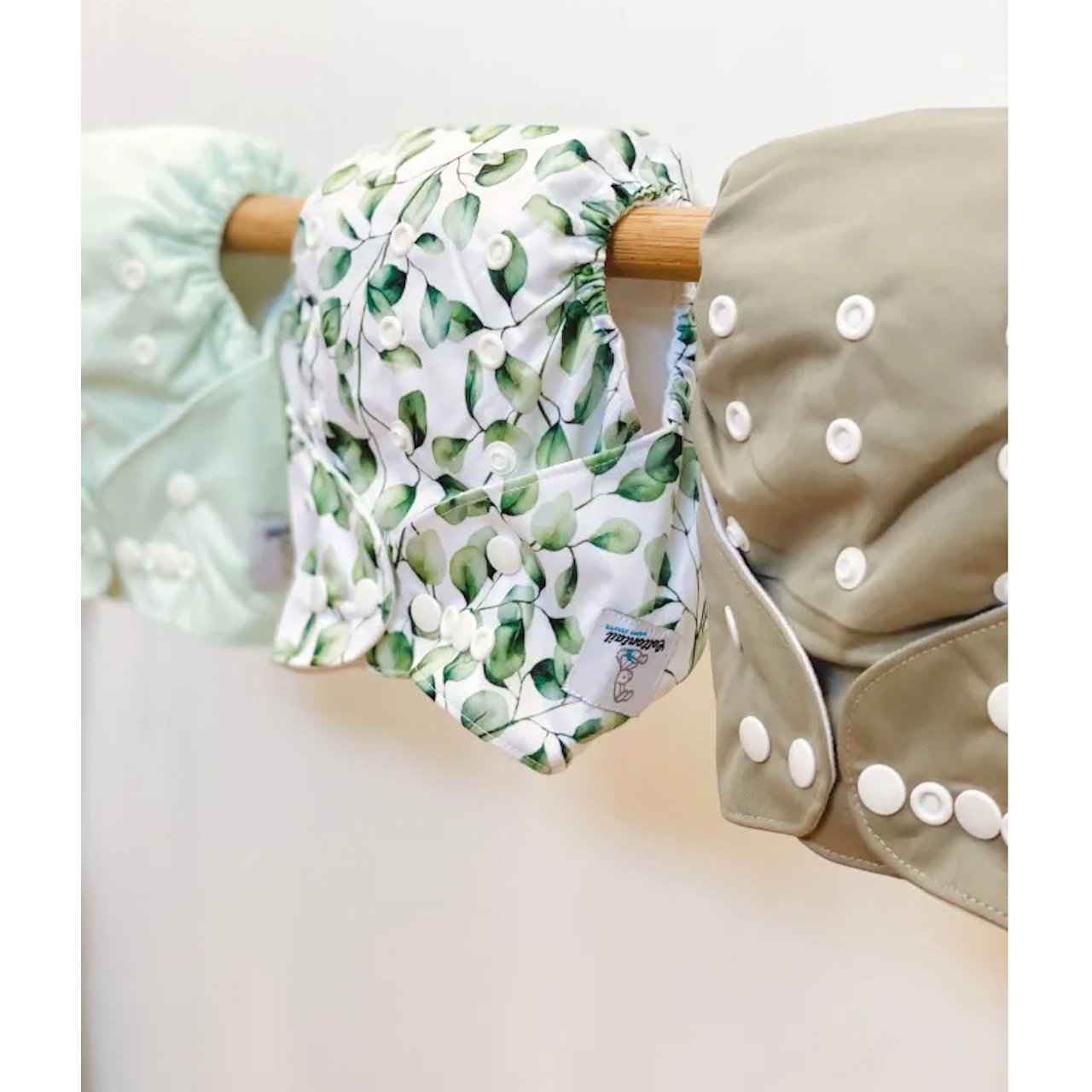3 Cottontail Modern Cloth Nappy - Eucalyptus 3 Pack - Little Kids Business
