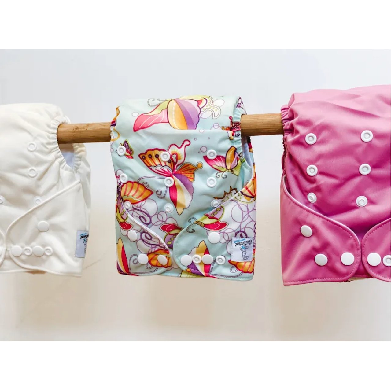 3 Cottontail Modern Cloth Nappy - Fairy Butterfly Trio Pack - Little Kids Business