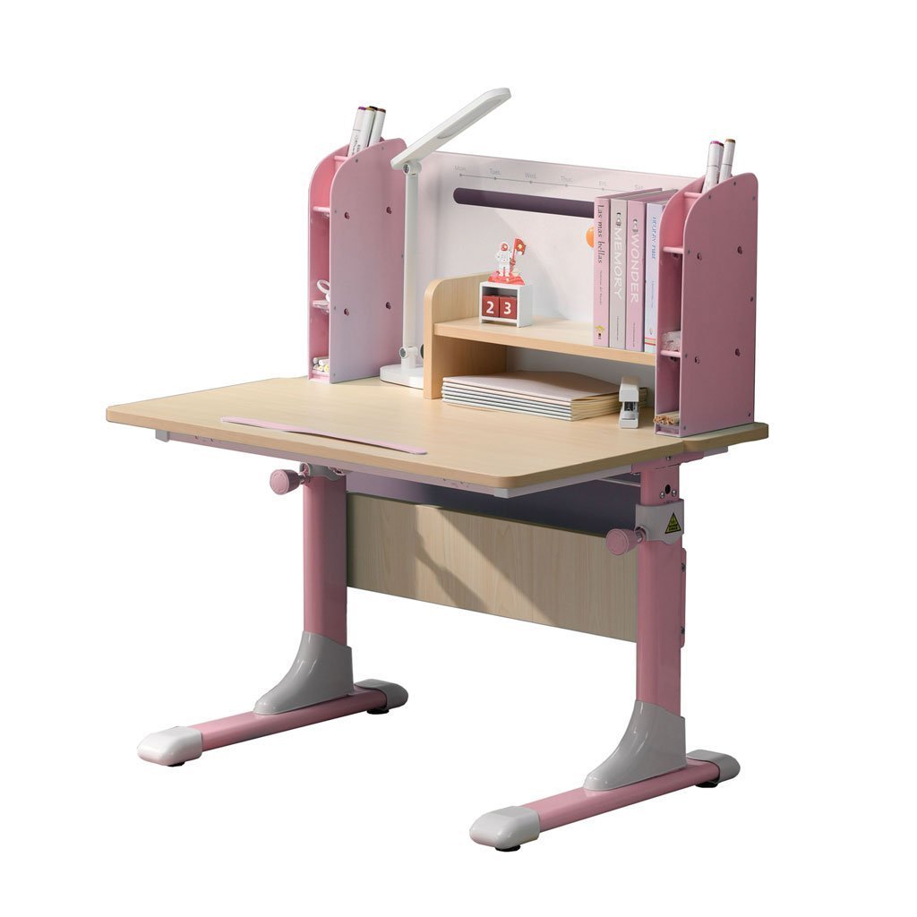 80cm Height Adjustable Children Kids Ergonomic Study Desk Only Pink - Little Kids Business