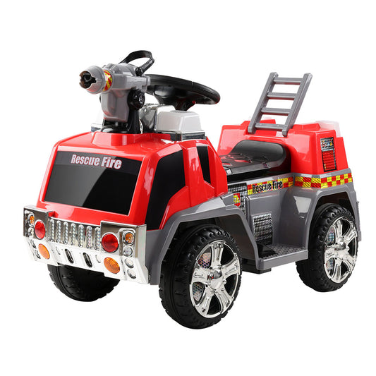 Rigo Electric Kids Ride On Car Fire Engine Fighting Fire Truck Toy Cars 6V Red
