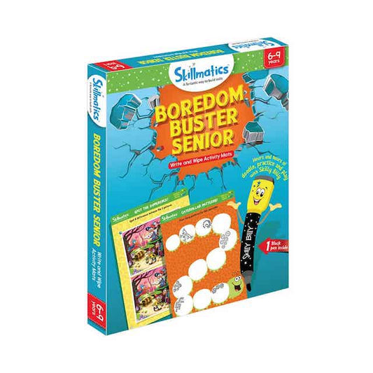 Boredom Buster Senior - 12 Write, Wipe, Repeat Educational Activity Games For Children - Little Kids Business