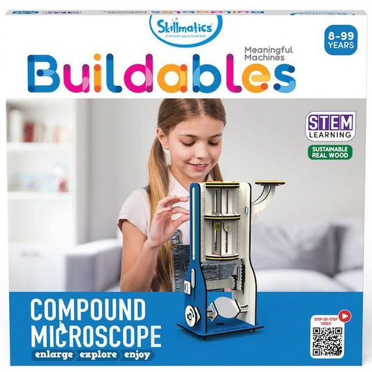 Buildables Compound Microscope - Kids Build This to Learn About Refraction, Magnification And Magic of Lenses - Little Kids Business