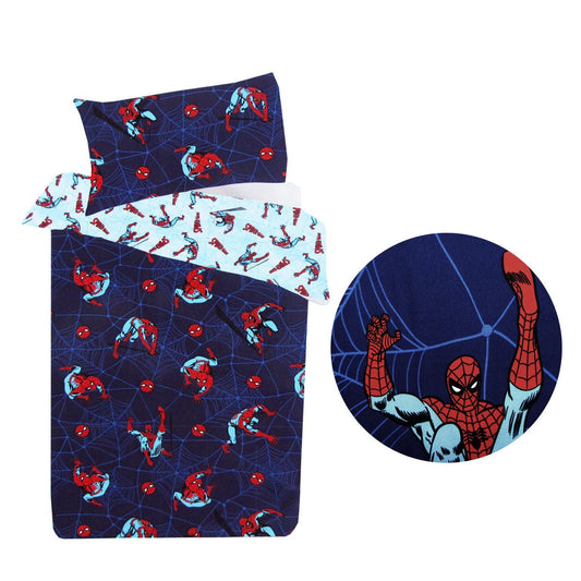 Caprice Marvel Spiderman Reversible Licensed Quilt Cover Set Single - Little Kids Business