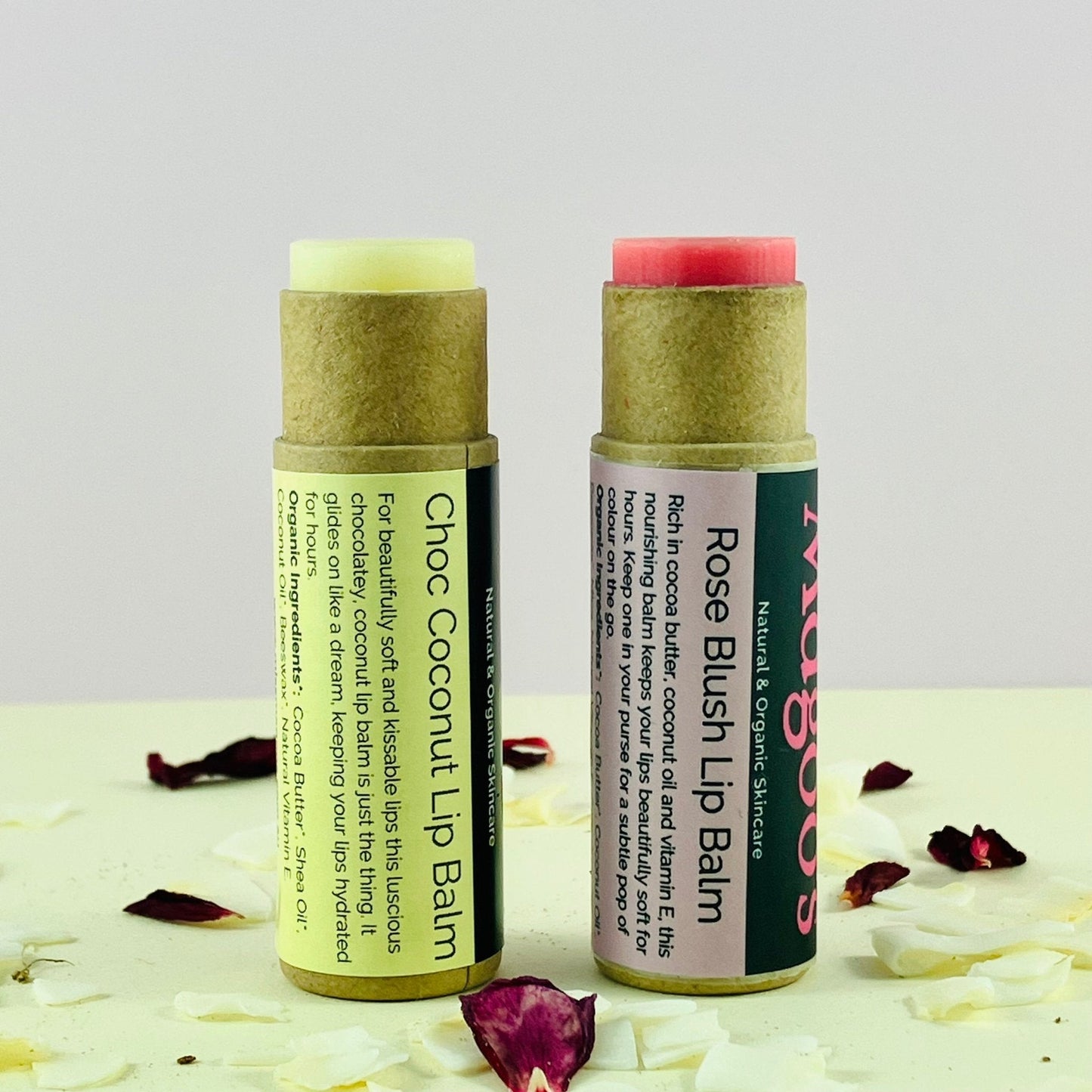 Choc Coconut and Rose Blush Lip Balm Duo - Little Kids Business