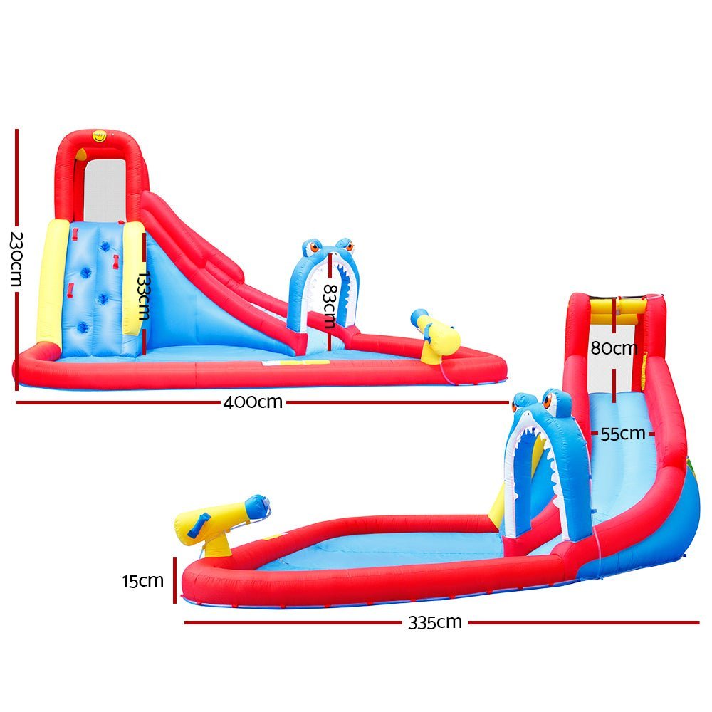 Happy Hop Water Park Inflatable Water Slide Jumping Castle Splash Toy Outdoor - Little Kids Business