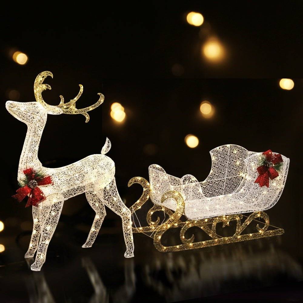 Jingle Jollys Christmas Lights Motif LED Rope Light Reindeer Sleigh Xmas Decor - Little Kids Business