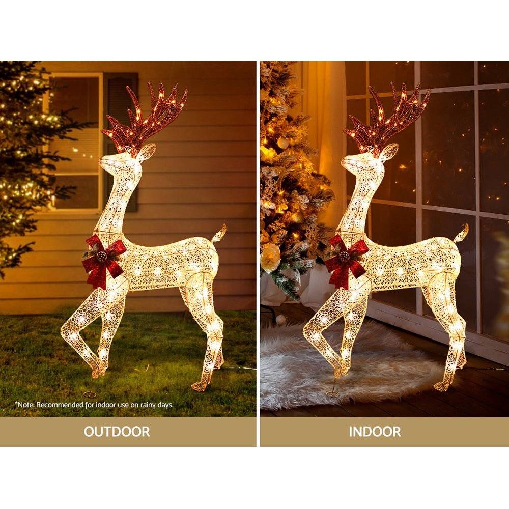 Jingle Jollys Christmas Lights Motif LED Rope Reindeer Waterproof Outdoor - Little Kids Business