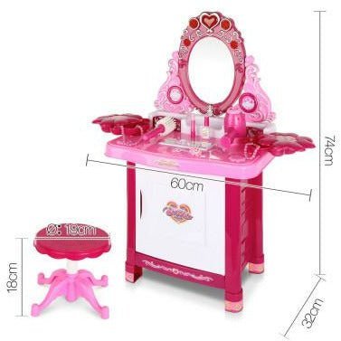 Keezi 30 Piece Kids Dressing Table Set - Pink - Little Kids Business