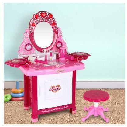 Keezi 30 Piece Kids Dressing Table Set - Pink - Little Kids Business