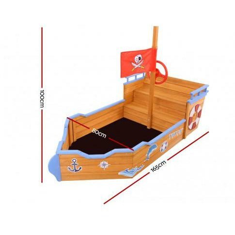 Keezi Boat-Shaped Sand Pit - Little Kids Business