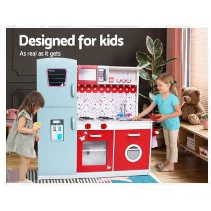 Keezi Kids Cookware Play Set - Pink & Red - Little Kids Business