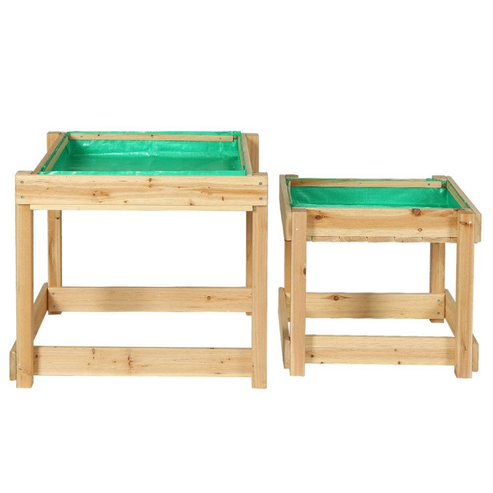 Keezi Kids Sandpit Water Table Set with Cover Children Outdoor Play Equipment - Little Kids Business
