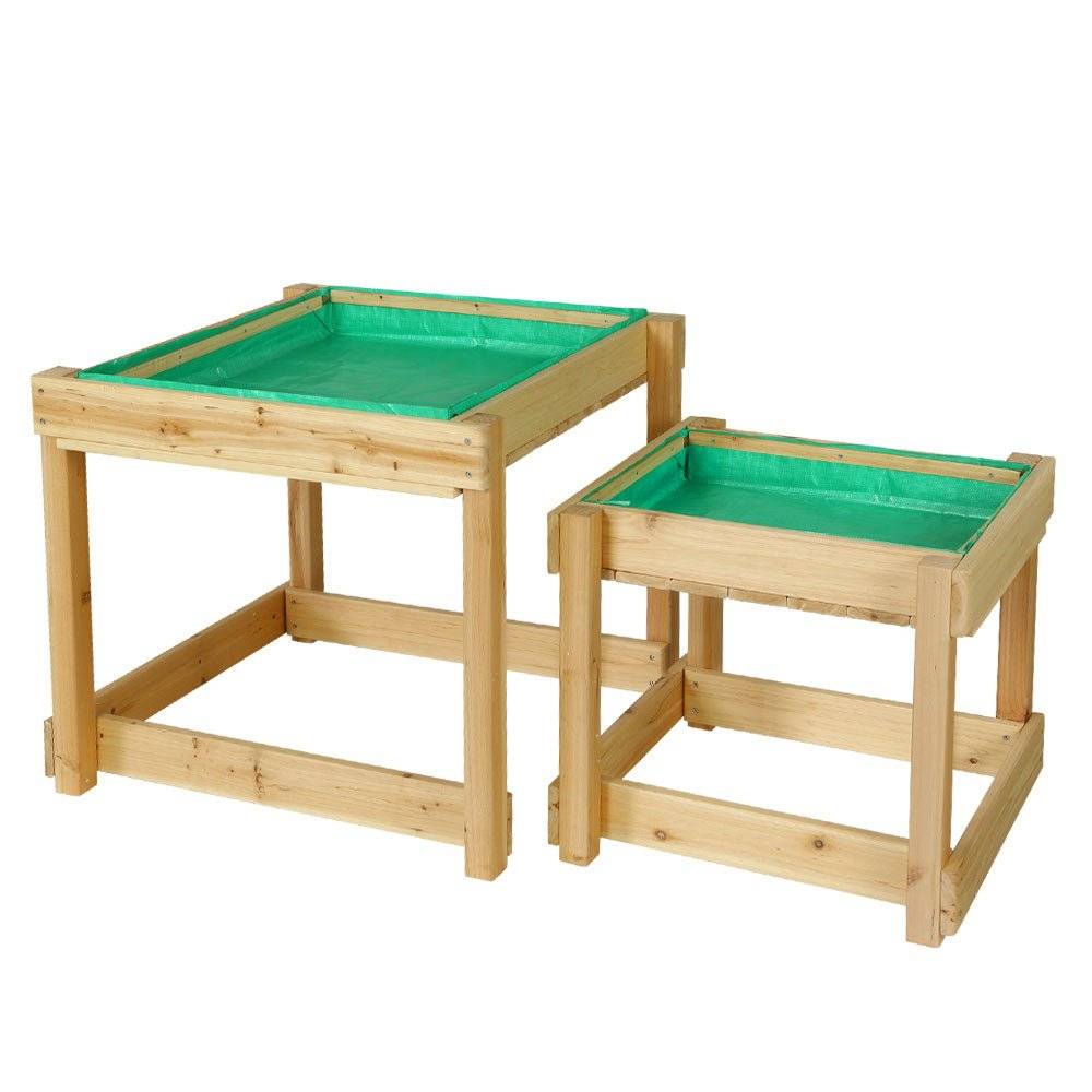 Keezi Kids Sandpit Water Table Set with Cover Children Outdoor Play Equipment - Little Kids Business