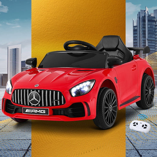 Kids Ride On Car Mercedes-Benz AMG GTR Electric Toy Cars 12V Red - Little Kids Business