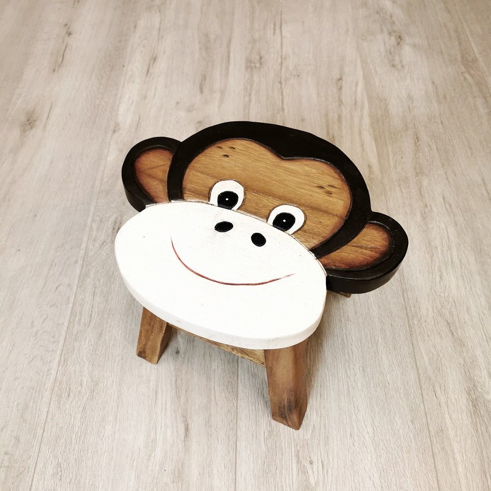 Kids Wooden Stool Monkey (various designs available) - Little Kids Business