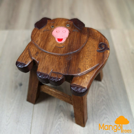 Kids Wooden Stool Pig (various designs available) - Little Kids Business