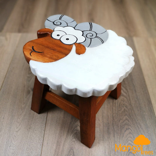 Kids Wooden Stool Ram/Sheep (other designs available) - Little Kids Business