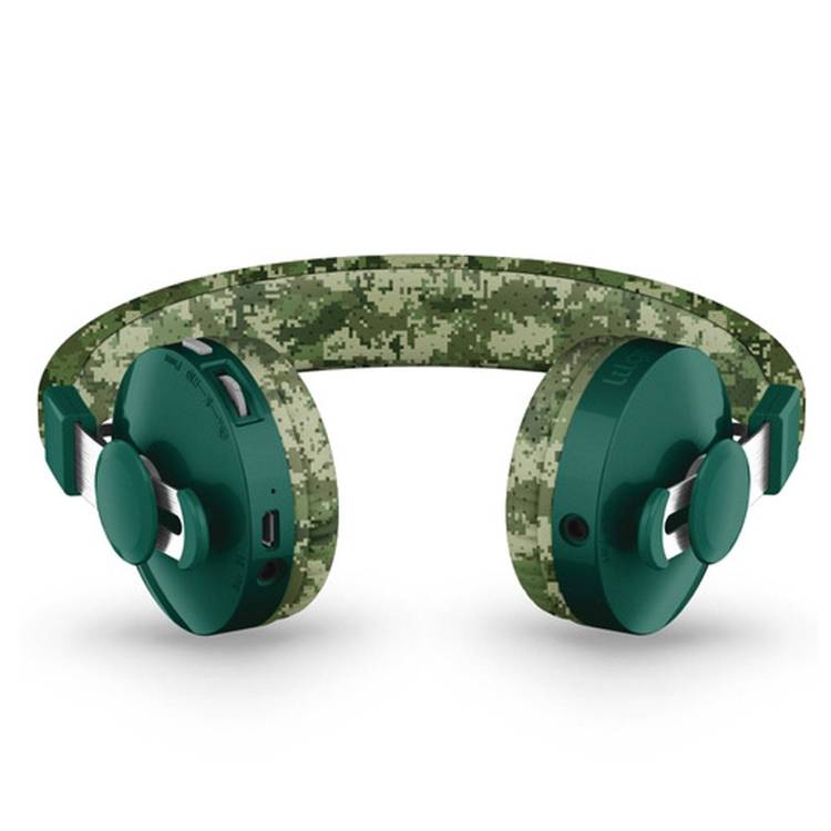 LilGadgets Untangled Pro Premium Children's Wireless Headphones - Green Digital Camo - Little Kids Business