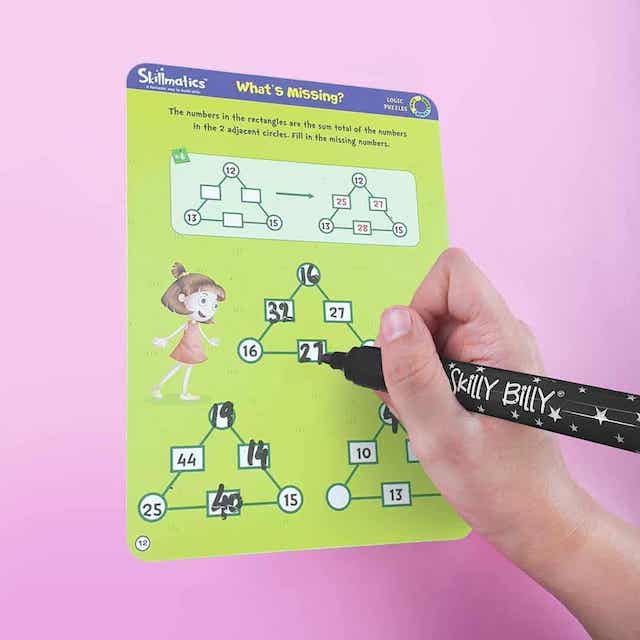 Logic Puzzle - Build Logic & Problem Solving Skills In Children - Write & Wipe Educational Games For Kids - Little Kids Business