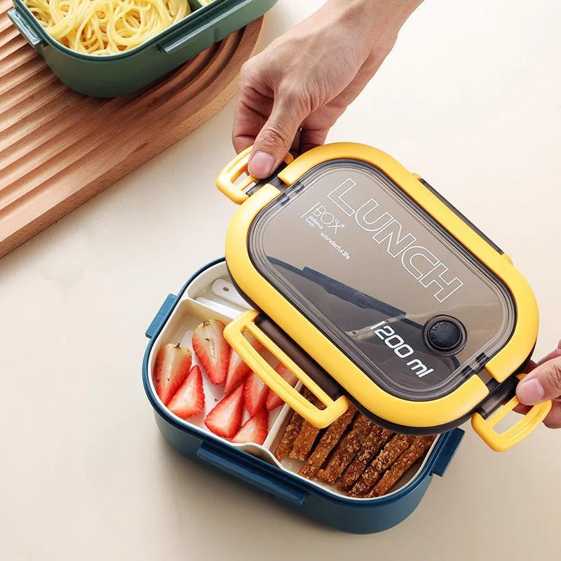 Lunch Box For School Kids Bento Compartments Microwavable - Little Kids Business