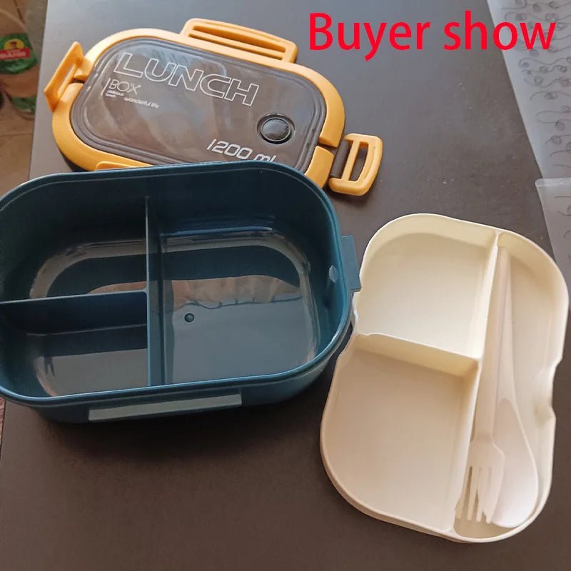 Lunch Box For School Kids Bento Compartments Microwavable - Little Kids Business