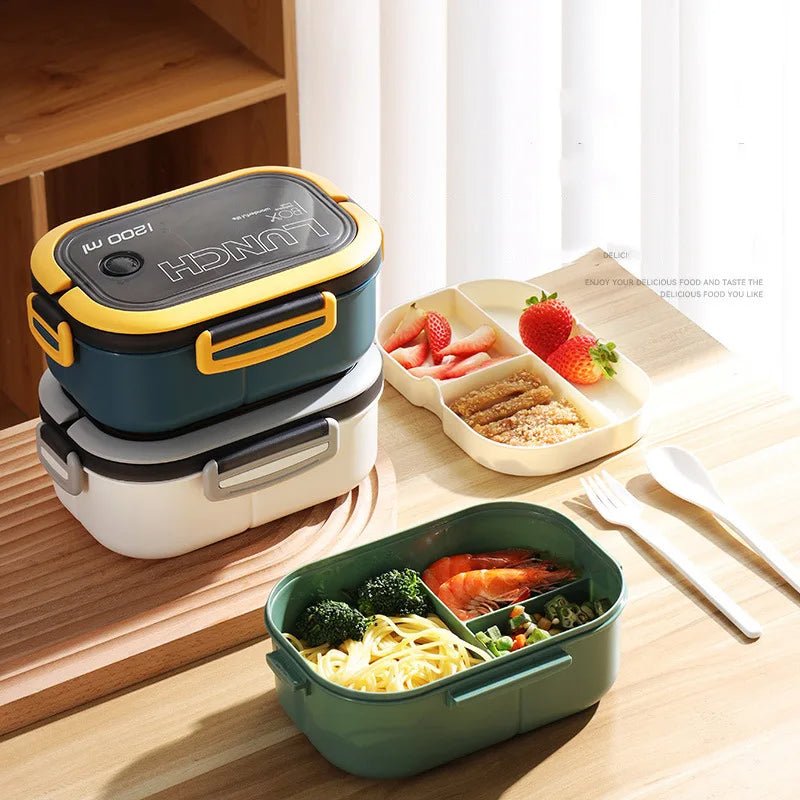 Lunch Box For School Kids Bento Compartments Microwavable - Little Kids Business