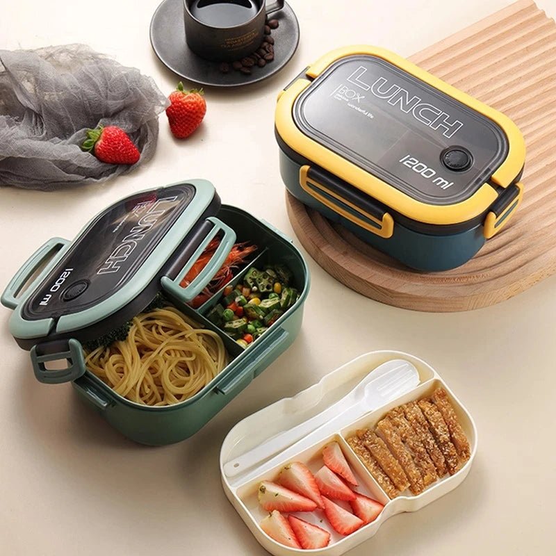 Lunch Box For School Kids Bento Compartments Microwavable - Little Kids Business