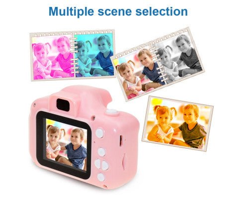 Mini Digital Little Kids Camera Toy | 32G Card HD | Green Blue Pink - Little Kids Business