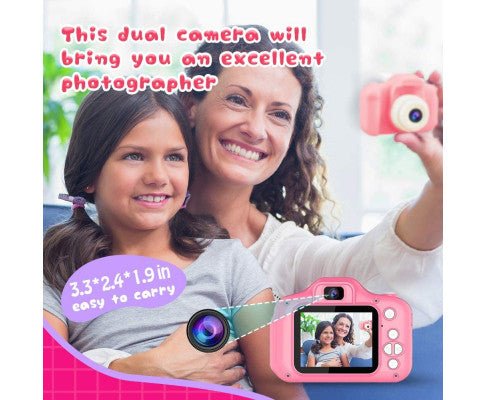 Mini Digital Little Kids Camera Toy | 32G Card HD | Green Blue Pink - Little Kids Business