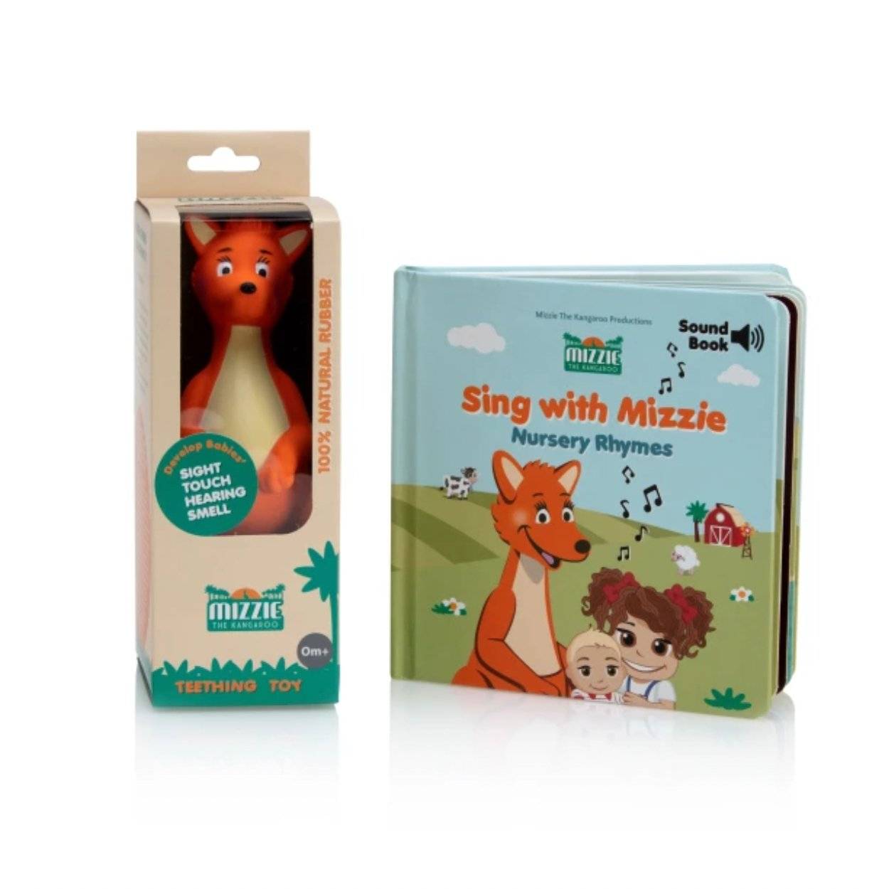 Mini Mizzi Baby Teether & Book Gift Set - Little Kids Business