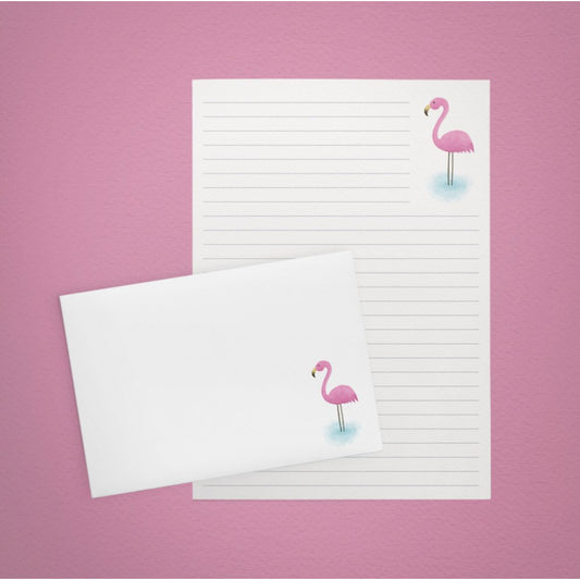 Pink Flamingo letter writing set - Little Kids Business