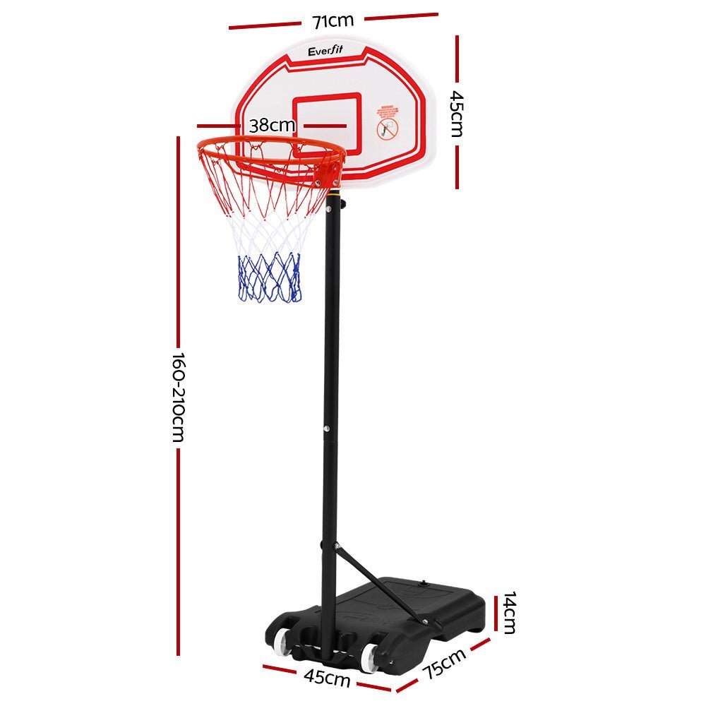 Pro Portable Basketball Stand System Hoop Height Adjustable Net Ring - Little Kids Business