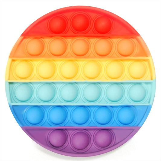 Rainbow Round Push And Pop Its - sensory toy - Little Kids Business