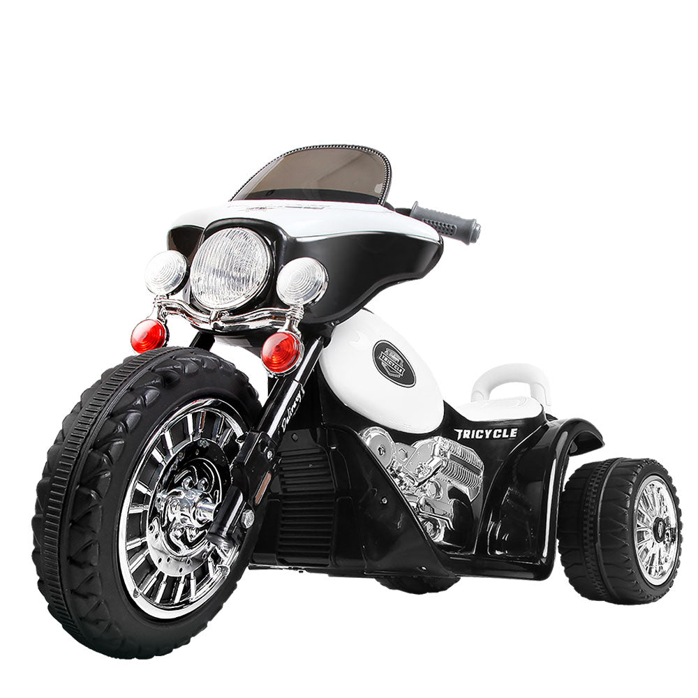 Rigo Kids Ride On Motorbike Motorcycle Toys Black White - Little Kids Business