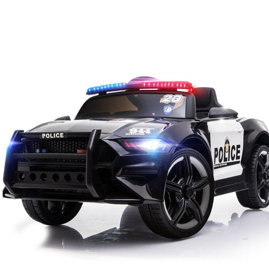 ROVO KIDS Ride-On Car Patrol Electric Battery Powered Toy Black - Little Kids Business
