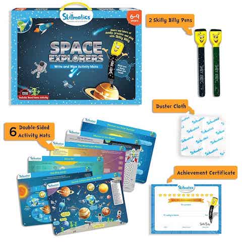 Space Explorers - Teach Kids About Space - Write & Wipe Educational Games For Children - Little Kids Business