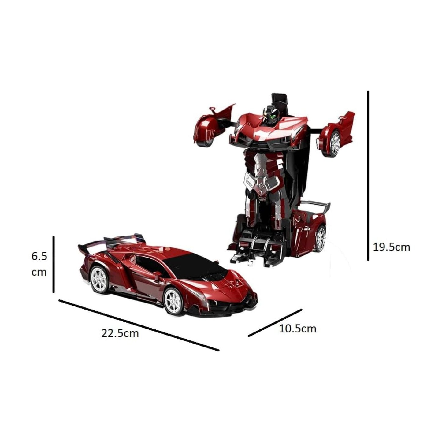 TransformerCar Robot Sport Car with Remote Control (Red) - Little Kids Business