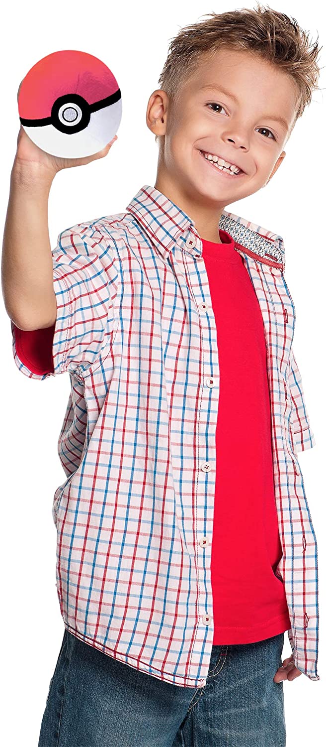 WCT Pokémon 4" Poke Ball Plush - Soft Stuffed Pokeball with Weighted Bottom - Little Kids Business