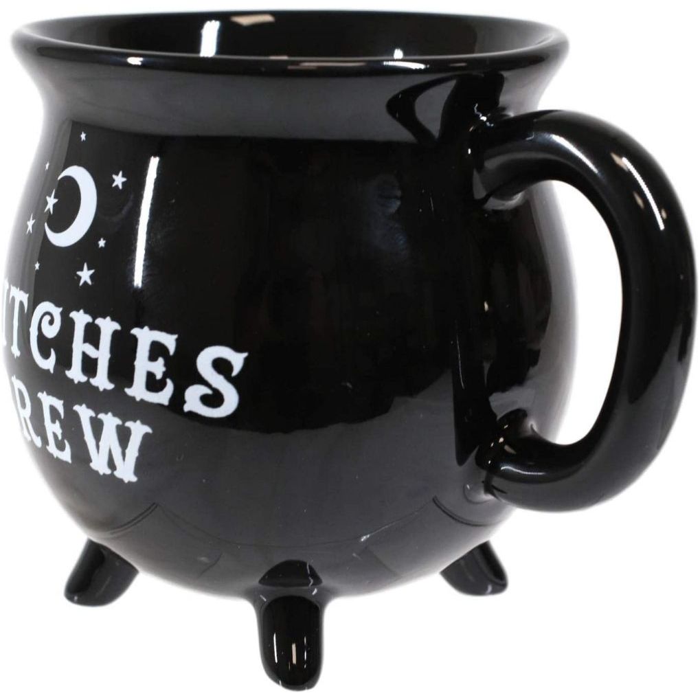 Witches Brew Black Cauldron Coffee Mug Cup With Moon & Stars - Little Kids Business