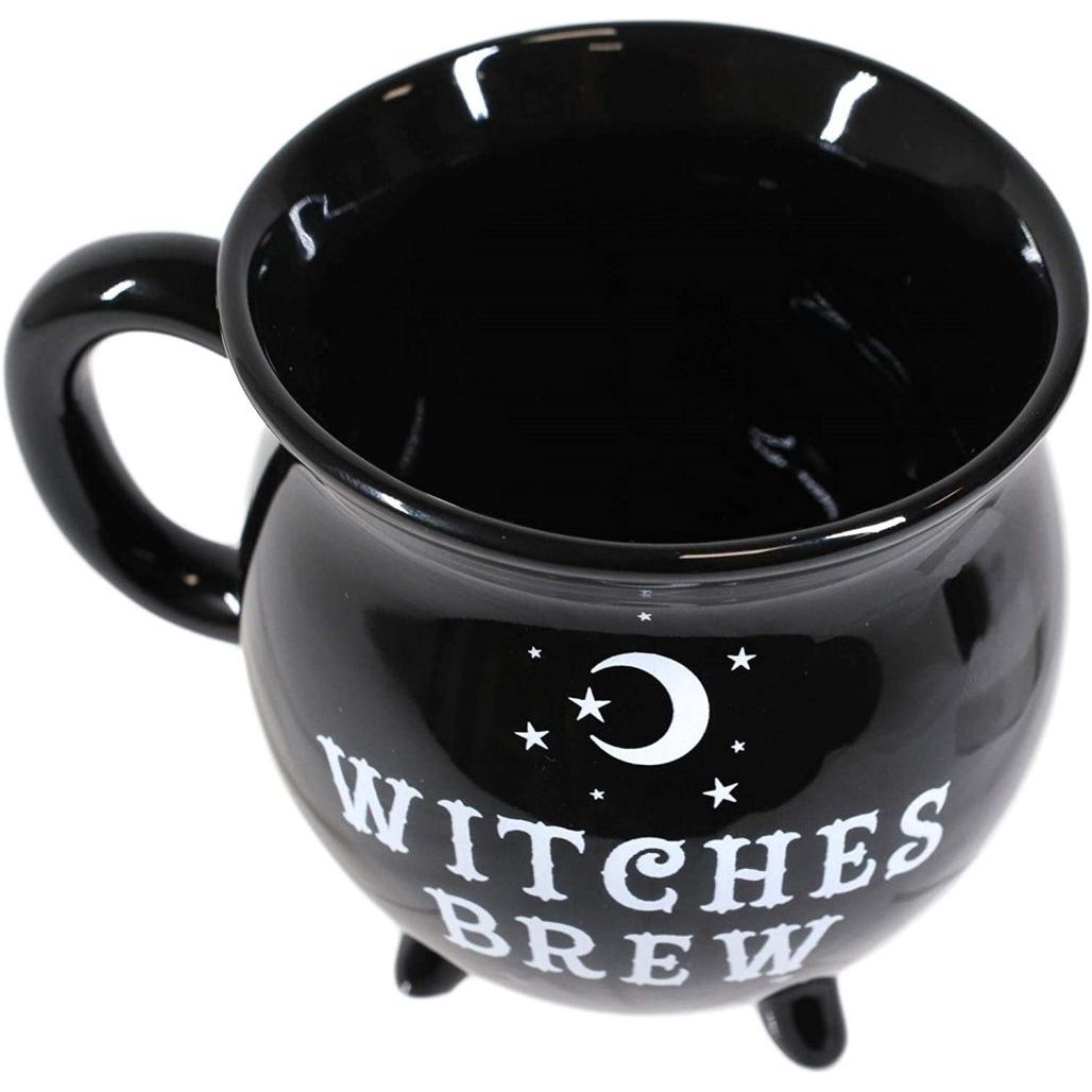 Witches Brew Black Cauldron Coffee Mug Cup With Moon & Stars - Little Kids Business