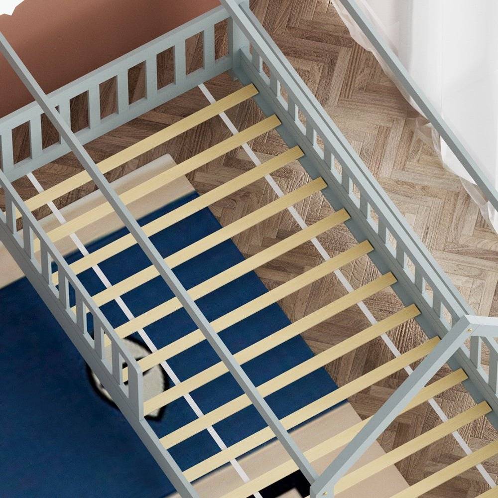 Artiss Wooden House Single Kids Bed House Frame