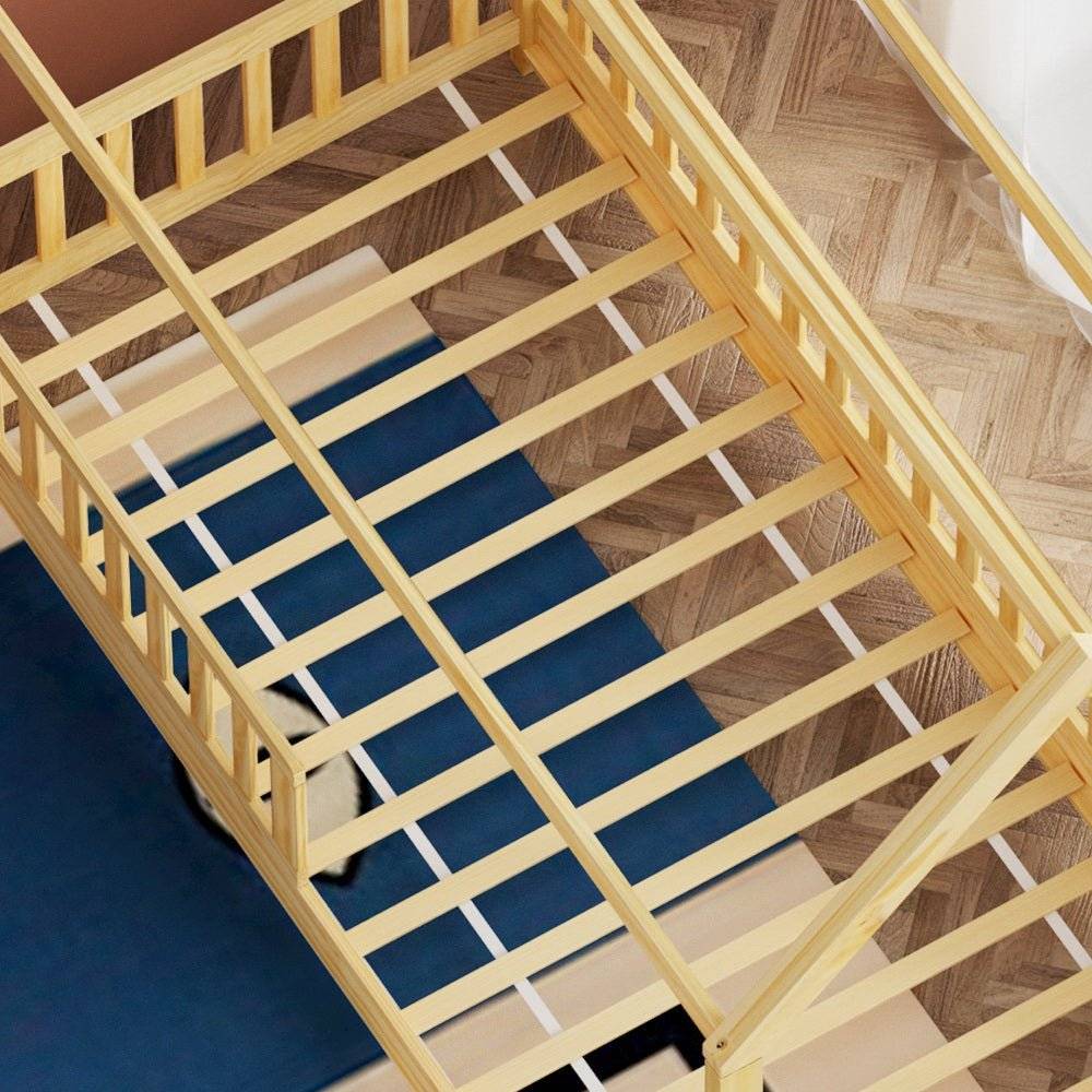 Artiss Wooden House Single Kids Bed House Frame