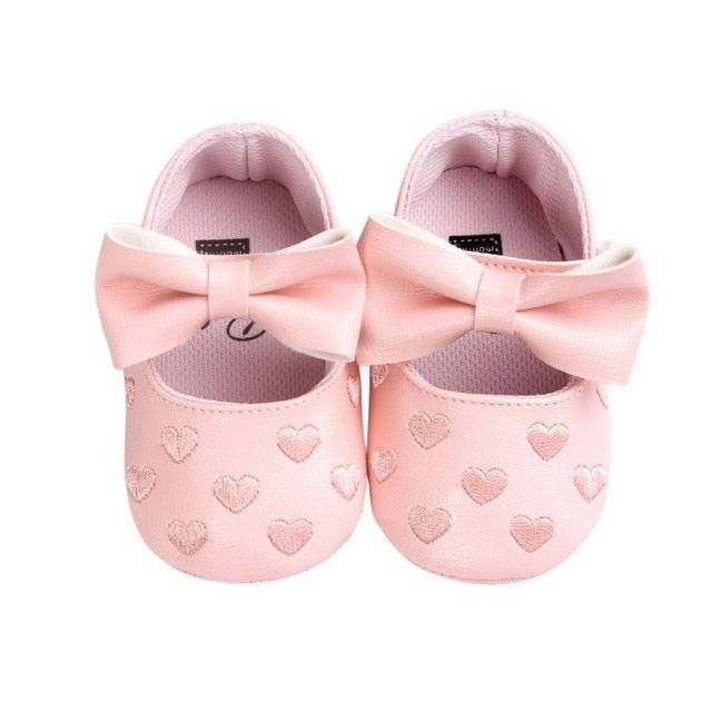 Baby Bow Fringe PU Leather Soft Soled Non-slip Moccasins Footwear