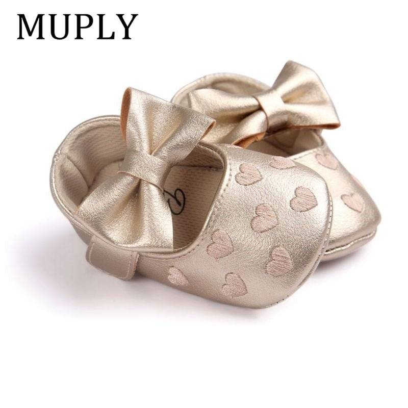 Baby Bow Fringe PU Leather Soft Soled Non-slip Moccasins Footwear