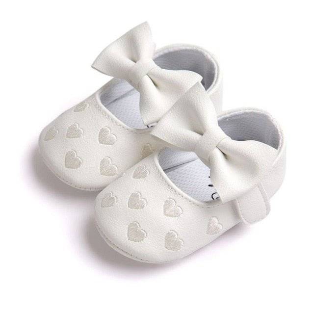 Baby Bow Fringe PU Leather Soft Soled Non-slip Moccasins Footwear