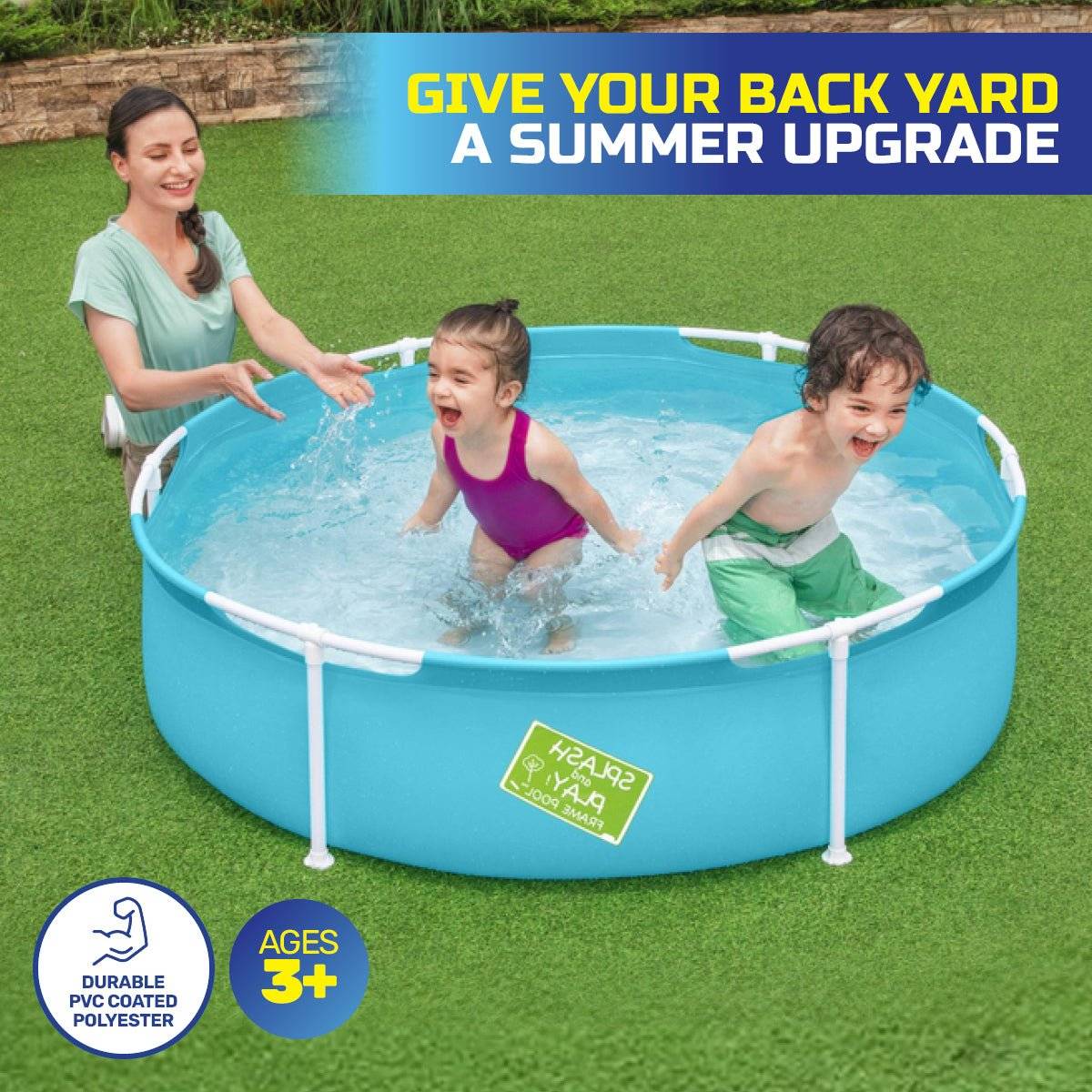 Bestway 1.52m x 38cm Kids Above Ground Pool Quality Construction 580 Litre - Little Kids Business