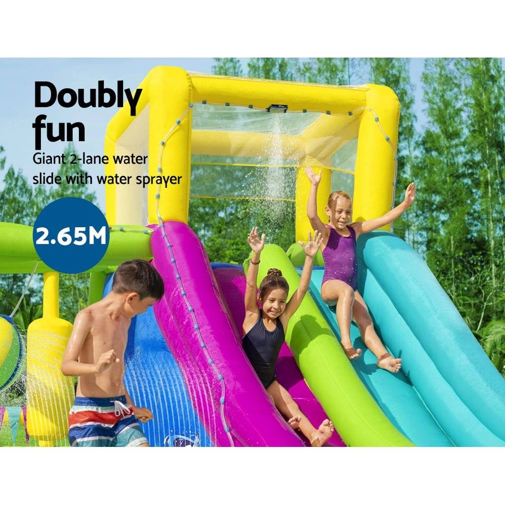 Bestway Inflatable Water Pack Pool Slide Castle Playground H2OGO Splash Course - Little Kids Business