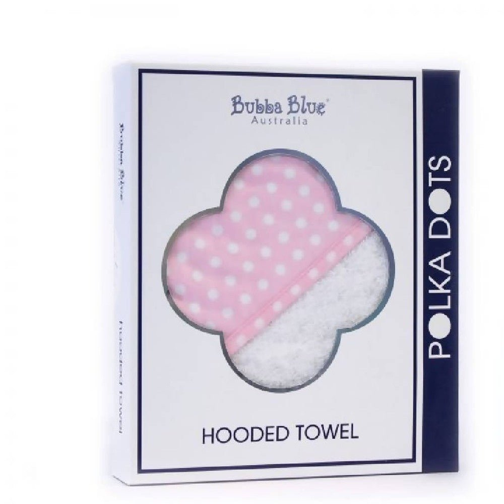 Bubba Blue Pink Polka Dots Hooded Towel - Little Kids Business