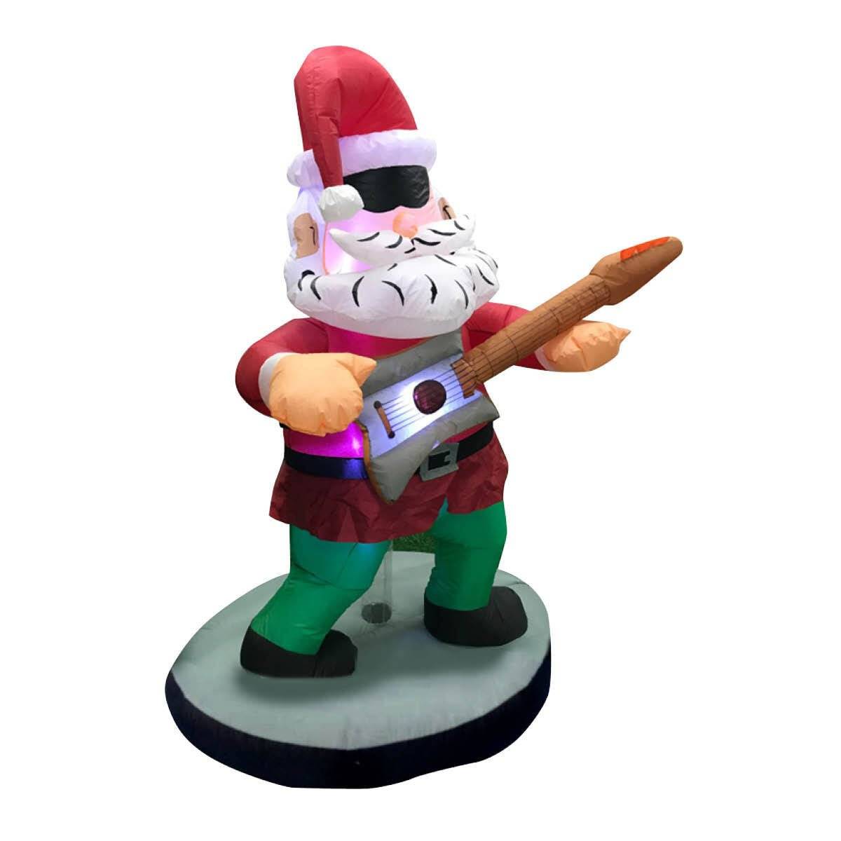 Christmas By Sas 1.5m Santa Rock Star Built-In Blower Bright LED Lighting - Little Kids Business