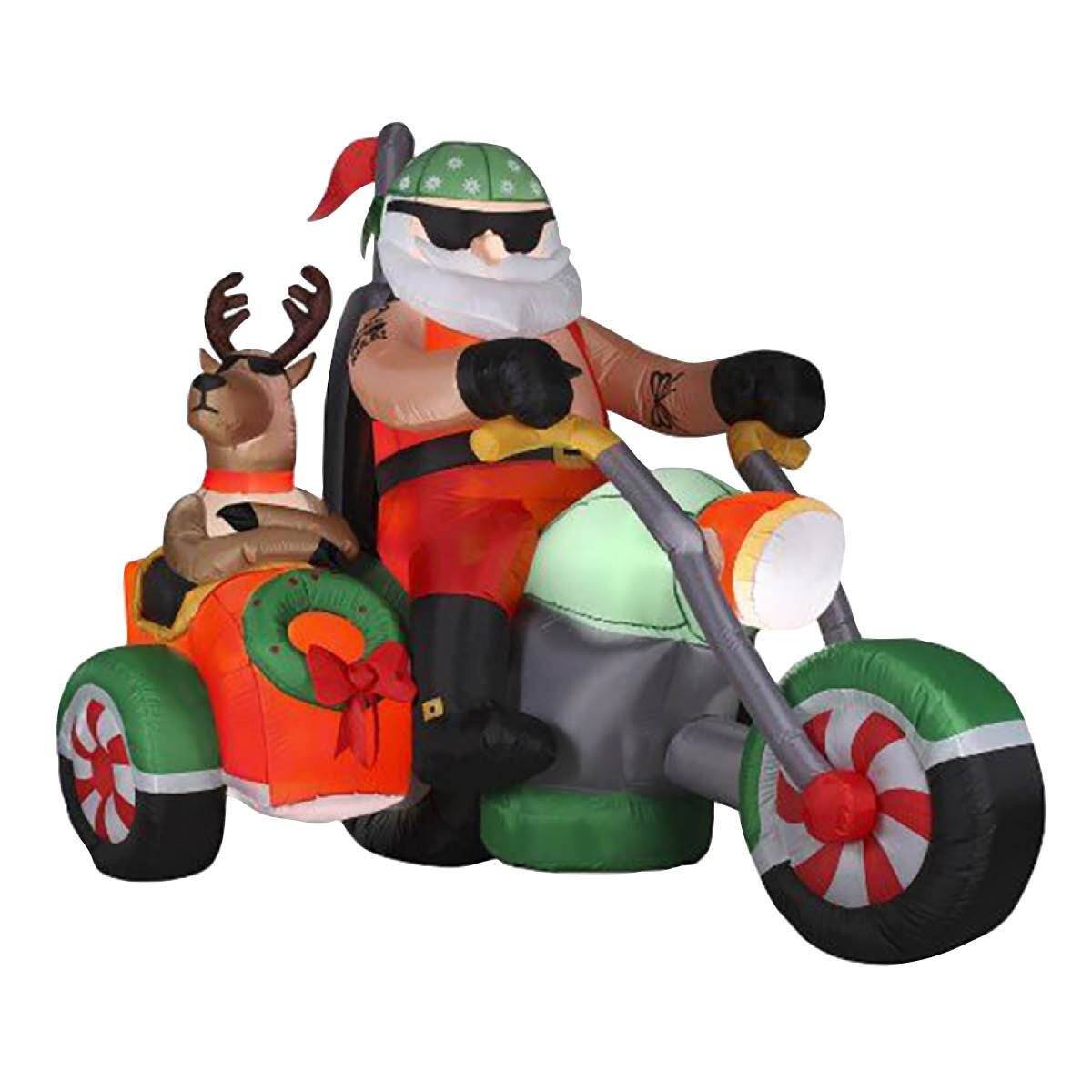 Christmas By Sas 1.8m Santa Reindeer & Trike Built-In Blower LED Lighting - Little Kids Business